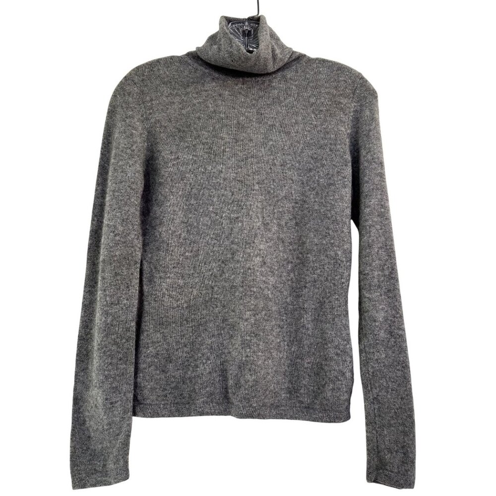 Vintage Hugo Buscati Collection 90s Y2K Womens 100% Cashmere Gray Turtleneck  S